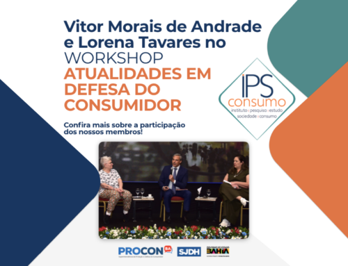 Vitor Morais de Andrade e Lorena Tavares no Workshop Atualidades em Defesa do Consumidor. Confira mais sobre a participação dos nossos membros!